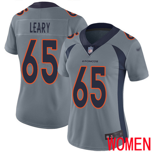 Women Denver Broncos #65 Ronald Leary Limited Silver Inverted Legend Football NFL Jersey